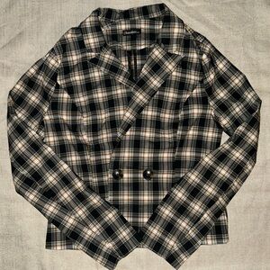 Chocolate USA Sz L stretch blazer